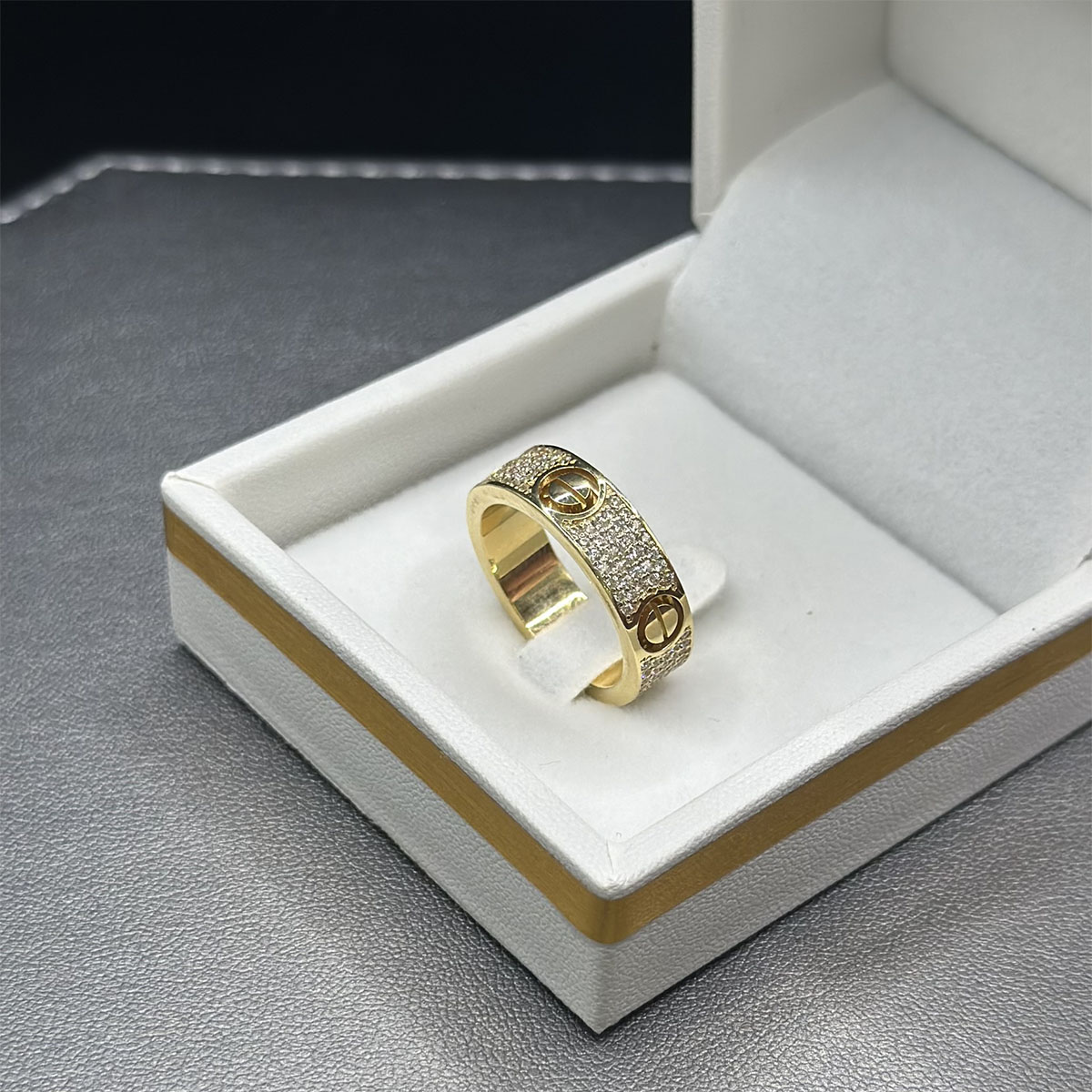 Bague en Or 18K – Une Explosion de Brillance Subtile – Image 3