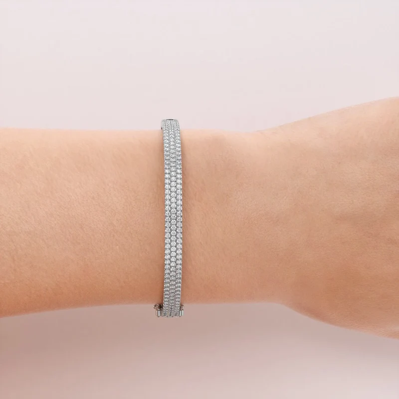 Bracelet Pavé à 3 Rangées – Image 2