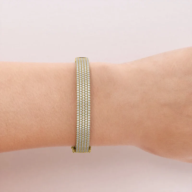 Bracelet Pavé à 5 Rangées – Image 4
