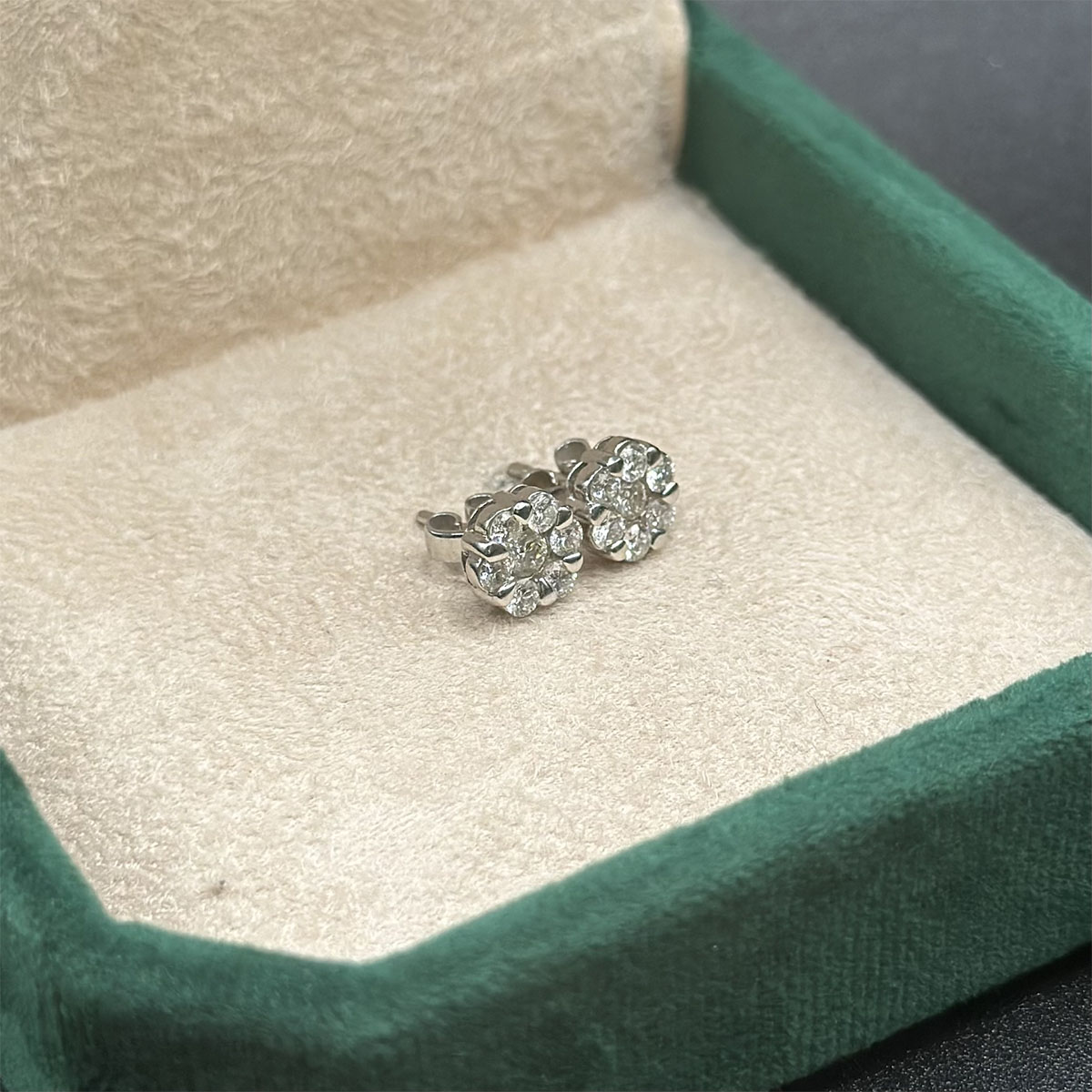 Boucles d'oreilles en diamant 18K – Élégance subtile – Image 2