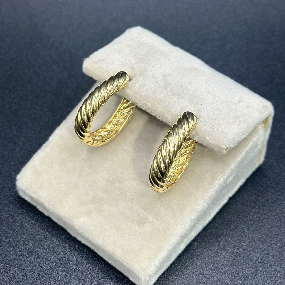 Boucles d'oreilles en Or 18K – Design Empilable – Image 3